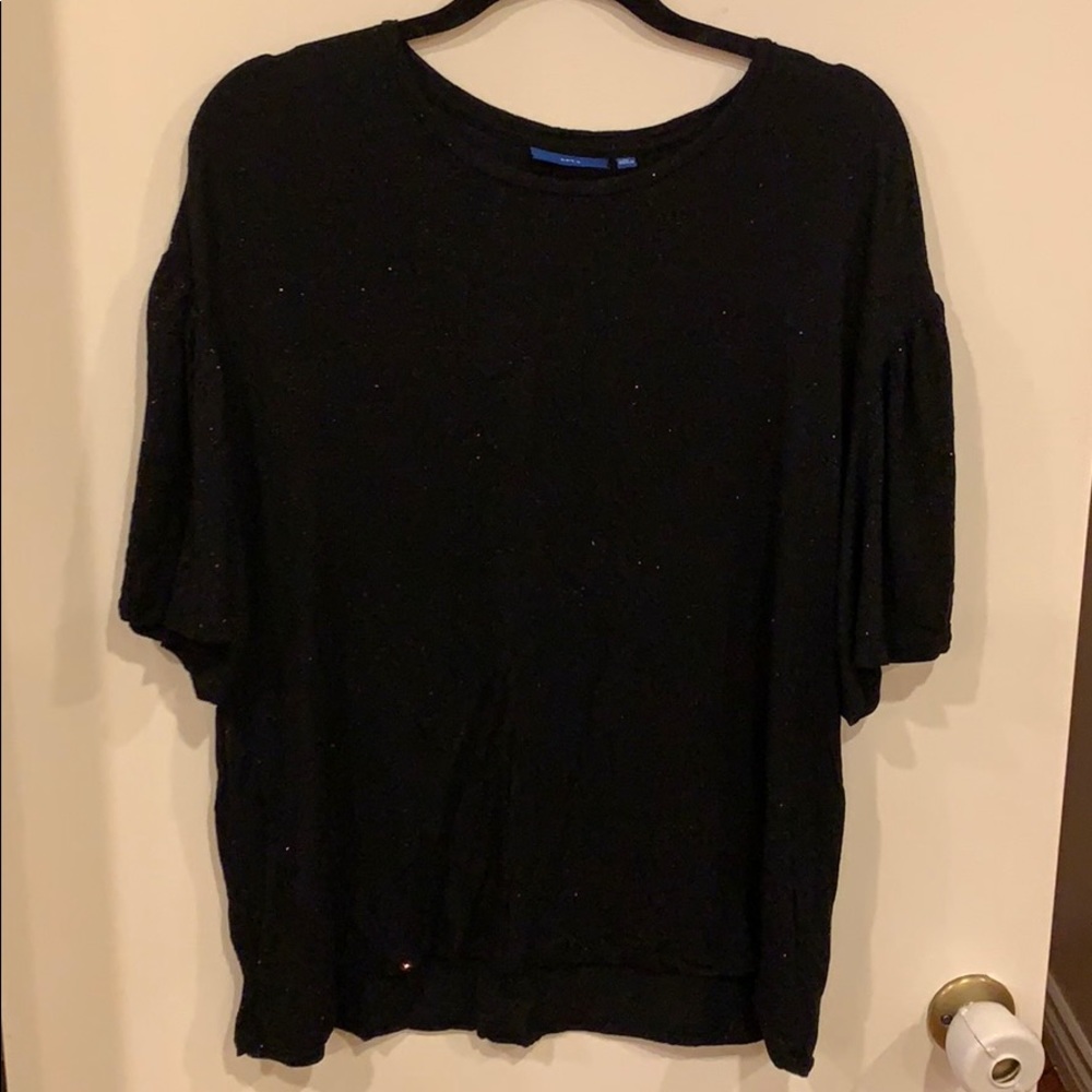 Like new Black w/ gold glitter bell sleeve top